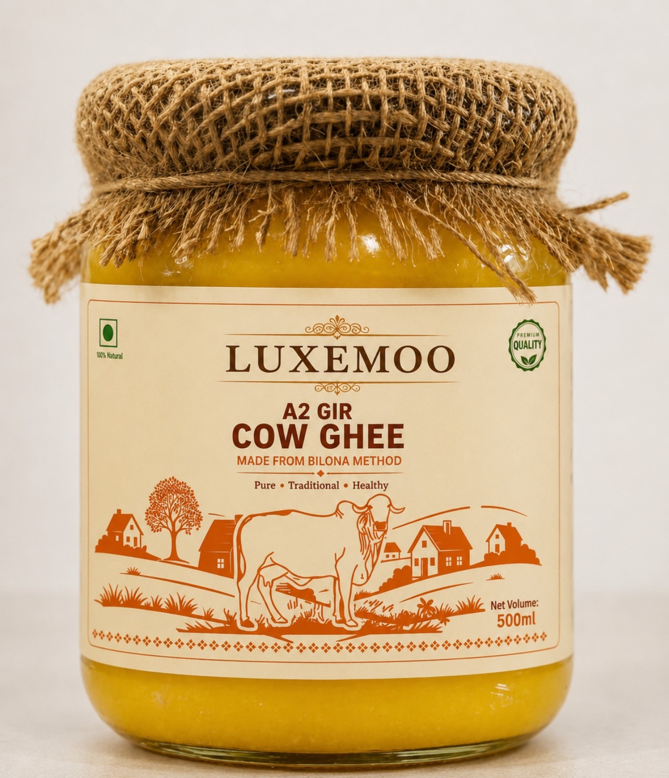 Luxemoo A2 Gir Cow Ghee jar